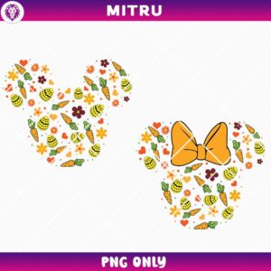 Mouse Ears Easter PNG, Carrot PNG, Eggs PNG