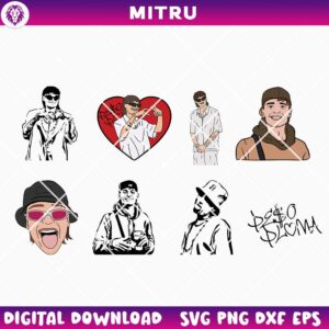 Peso Pluma SVG PNG Bundle, Mexican Rapper SVG Printable