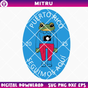 Seguimos Aqui 2025 SVG PNG, Bad Bunny DTMF SVG, Puerto Rico Frog SVG