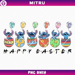 Stitch Easter Eggs PNG, Cute Happy Easter PNG