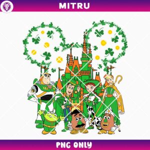 Toy Story Disney Castle St Patrick's Day PNG Digital Files