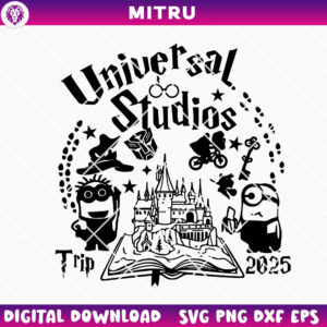 Universal Studios 2025 Trip SVG PNG, Cute Disney Vacation SVG, Family Trip 2025 SVG
