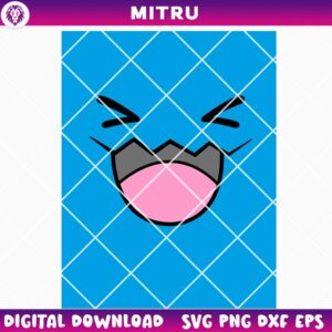 Wobbuffet Face SVG PNG, Huevofet Pokemon SVG